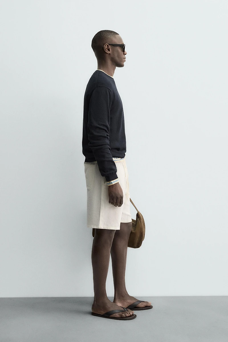 REGULAR FIT COTTON - LINEN JUMPER