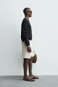 REGULAR FIT COTTON - LINEN JUMPER