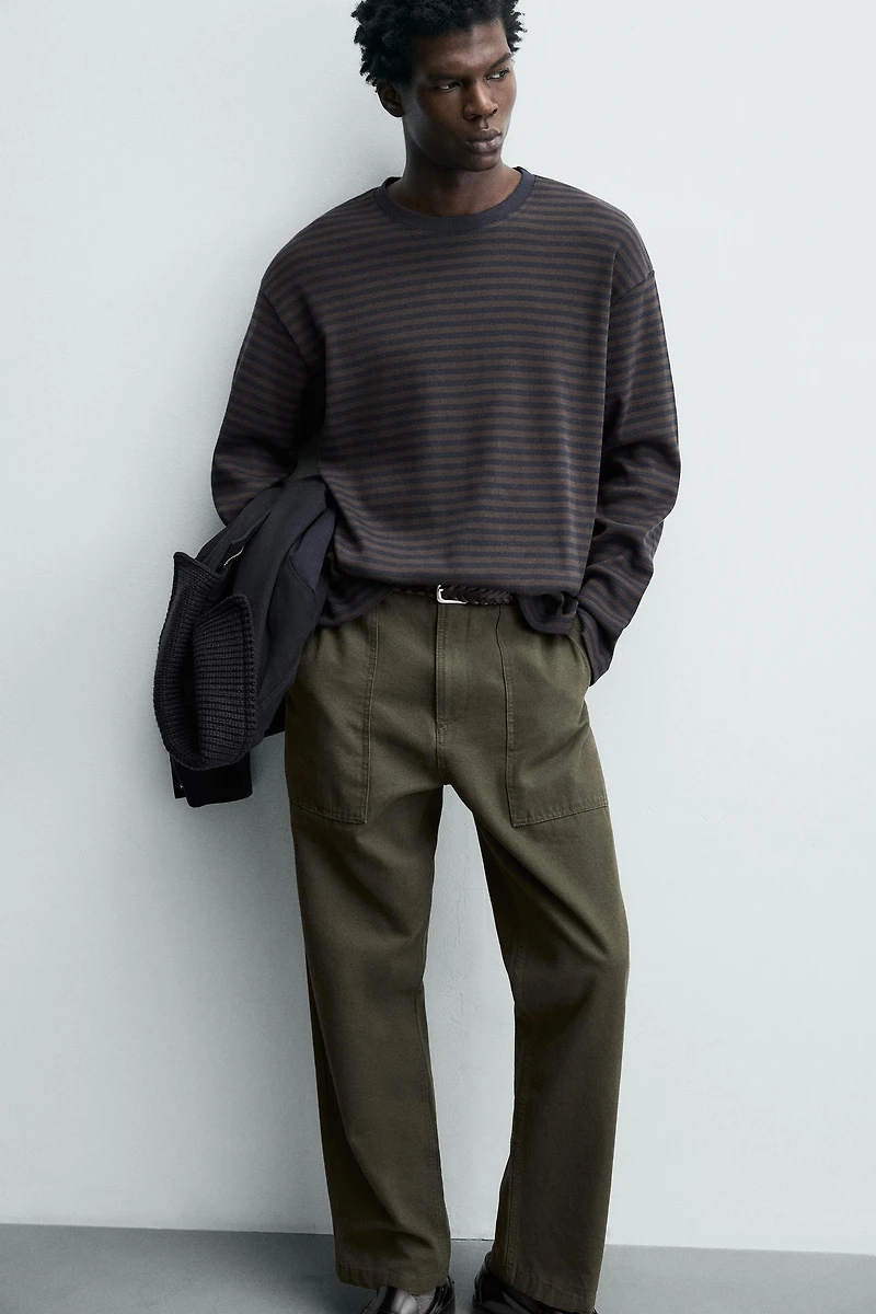 T-SHIRT À RAYURES EN CONTRASTE