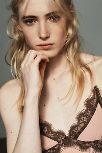 SHORT COMBINATION LACE DRESS