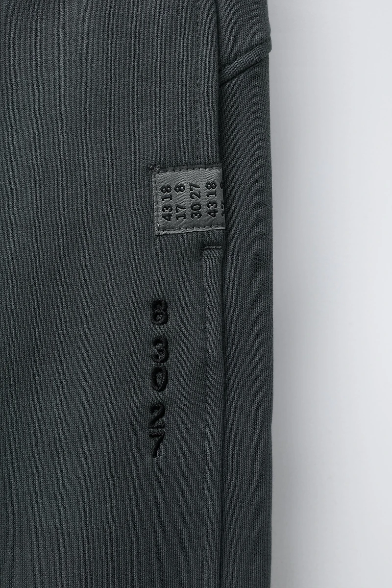 EMBROIDERED BALLOON PLUSH PANTS