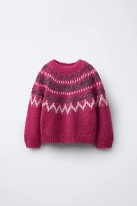 SHINY JACQUARD KNIT JUMPER
