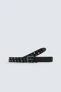 STUDDED LEATHER BELT
