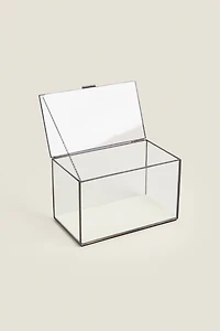 JEWELRY BOX WITH BLACK METAL BORDER