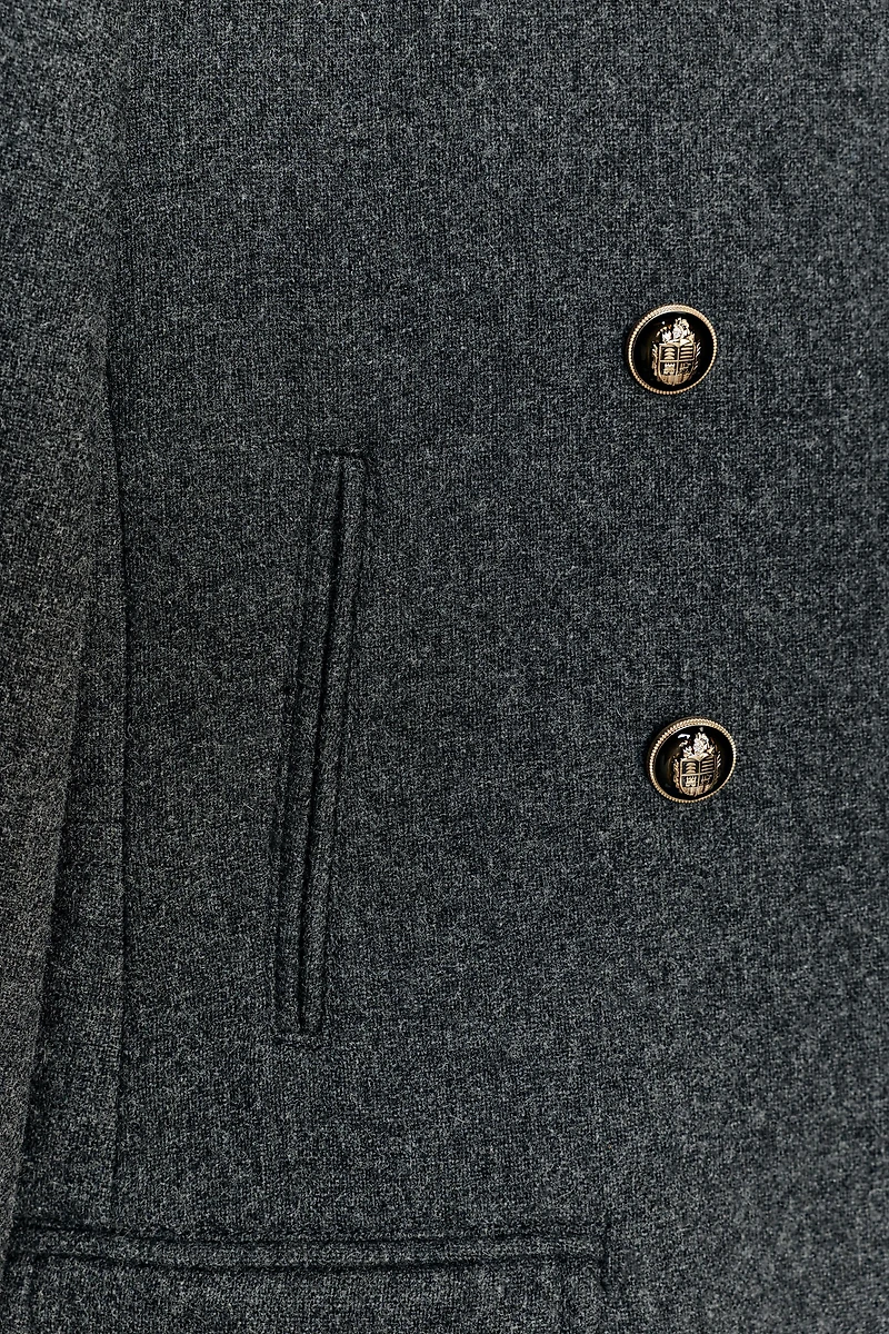 DOUBLE BREASTED WOOL COAT