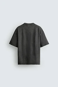 WASHED WAFFLE KNIT T-SHIRT