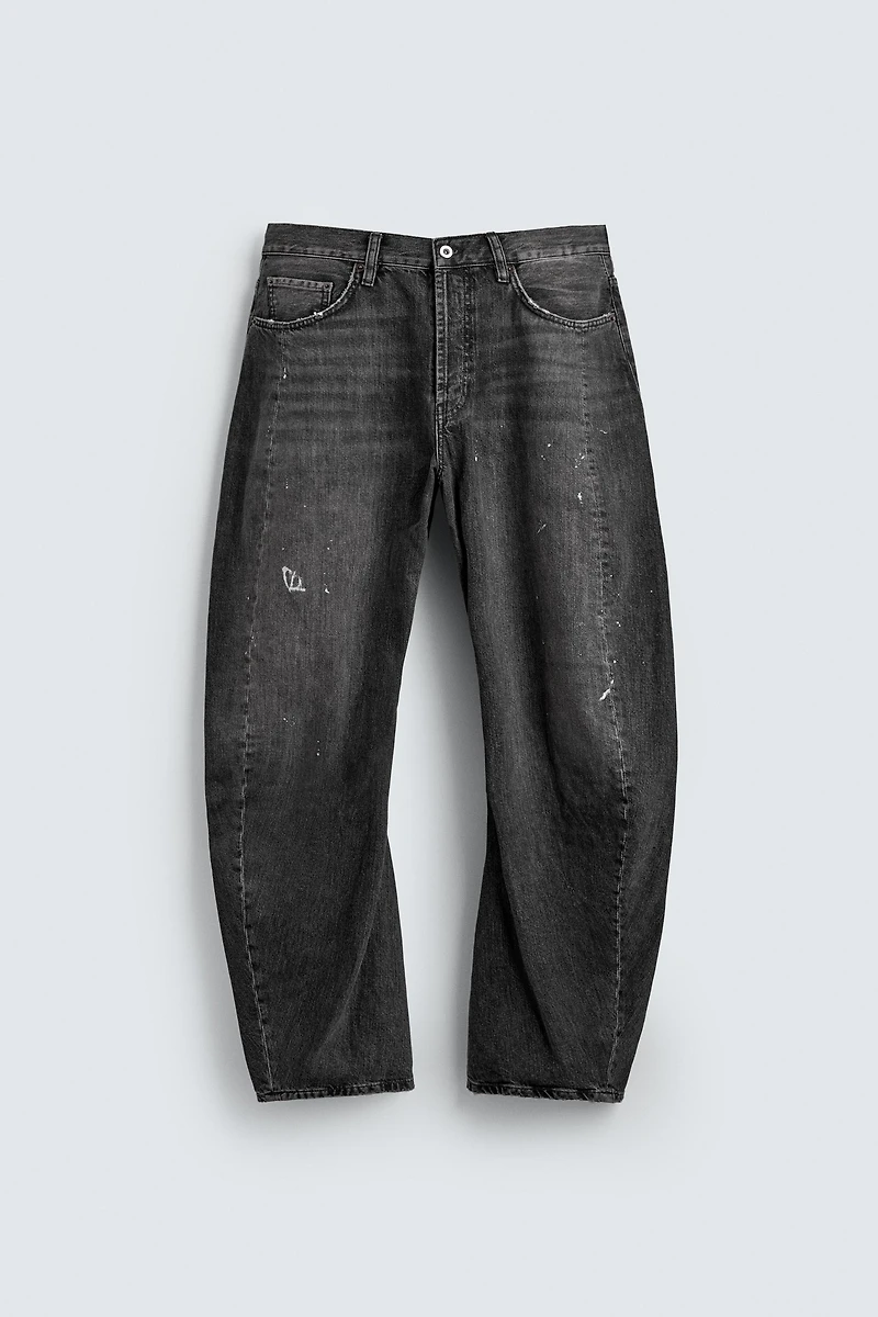 JEAN BARREL FIT COUTURES TOURNÉES