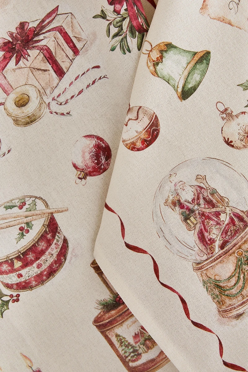 LOT DE 2 TORCHONS DE CUISINE EN COTON IMPRIMÉ NOËL (LOT DE 2)