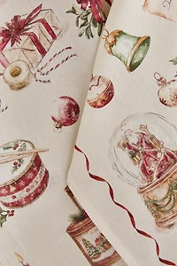 LOT DE 2 TORCHONS DE CUISINE EN COTON IMPRIMÉ NOËL (LOT DE 2)