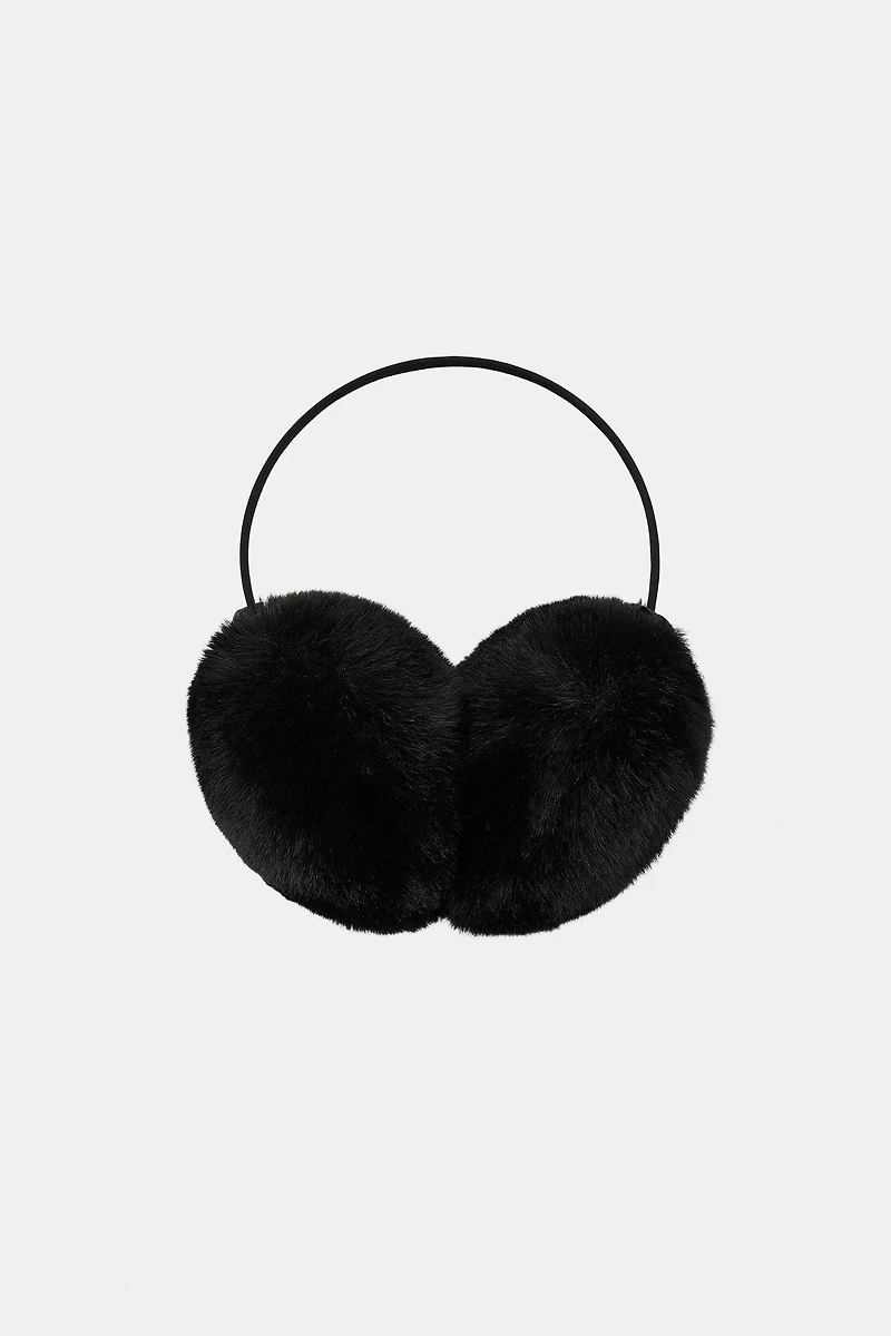 FAUX FUR BOW EARMUFFS