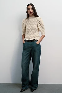 ROMANTIC RIB KNIT SWEATER