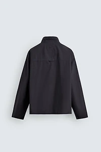 CHEMISE RELAXED FIT À CARREAUX ET FERMETURE ÉCLAIR