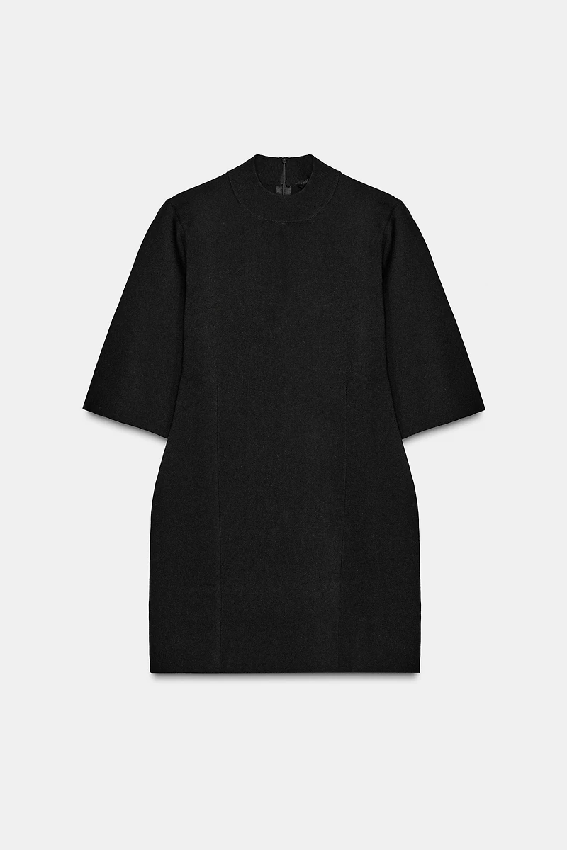 PLAIN KNIT MINI DRESS