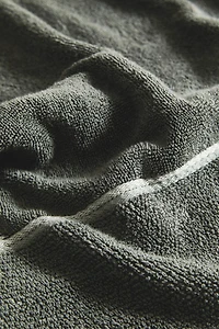 SERVIETTE DE BAIN AVEC FRISES EN POINT RIZ