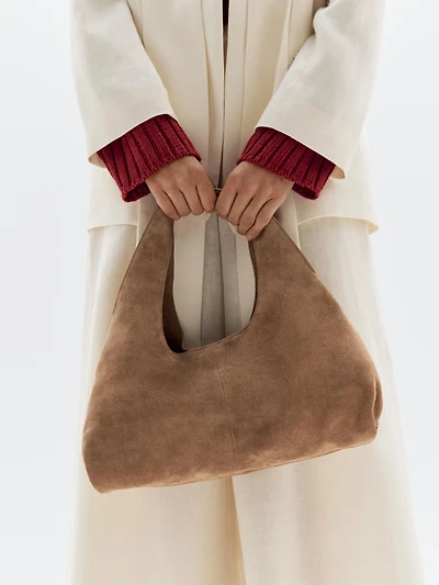 Medium split leather lady bag