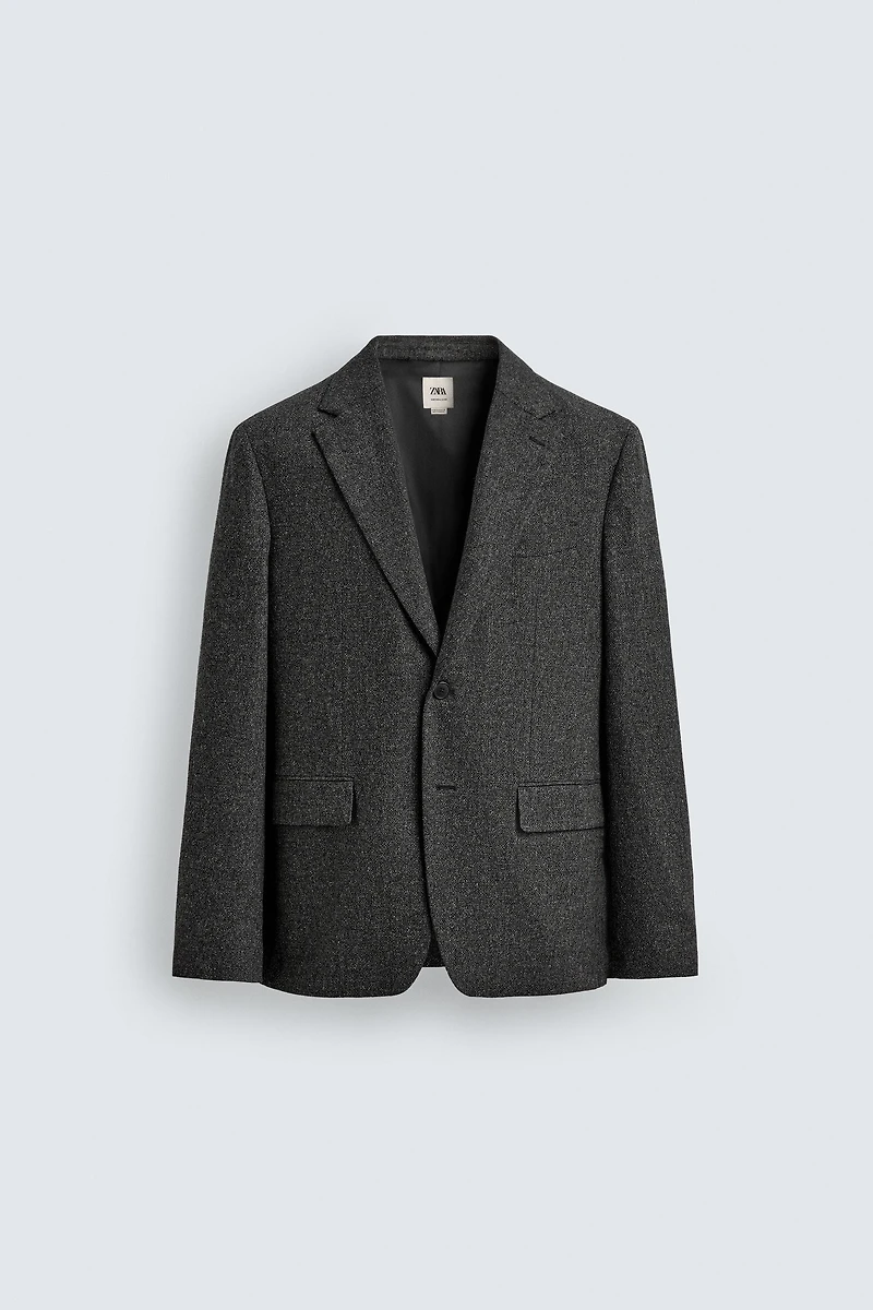 LIMITED EDITION WOOL TEXTURED SUIT BLAZER