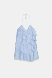 RUFFLED SHORT DRESS
