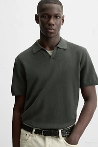 TEXTURED KNIT POLO
