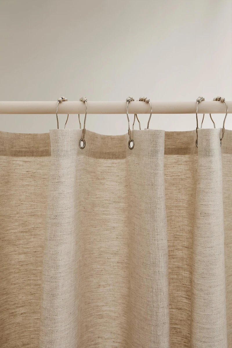 TRANSLUCENT LINEN SHOWER CURTAIN