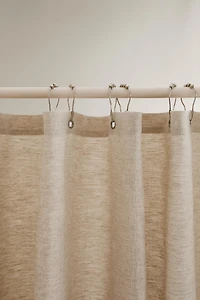 TRANSLUCENT LINEN SHOWER CURTAIN