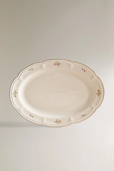 FLORAL PORCELAIN SERVING DISH