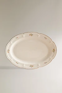 FLORAL PORCELAIN SERVING DISH