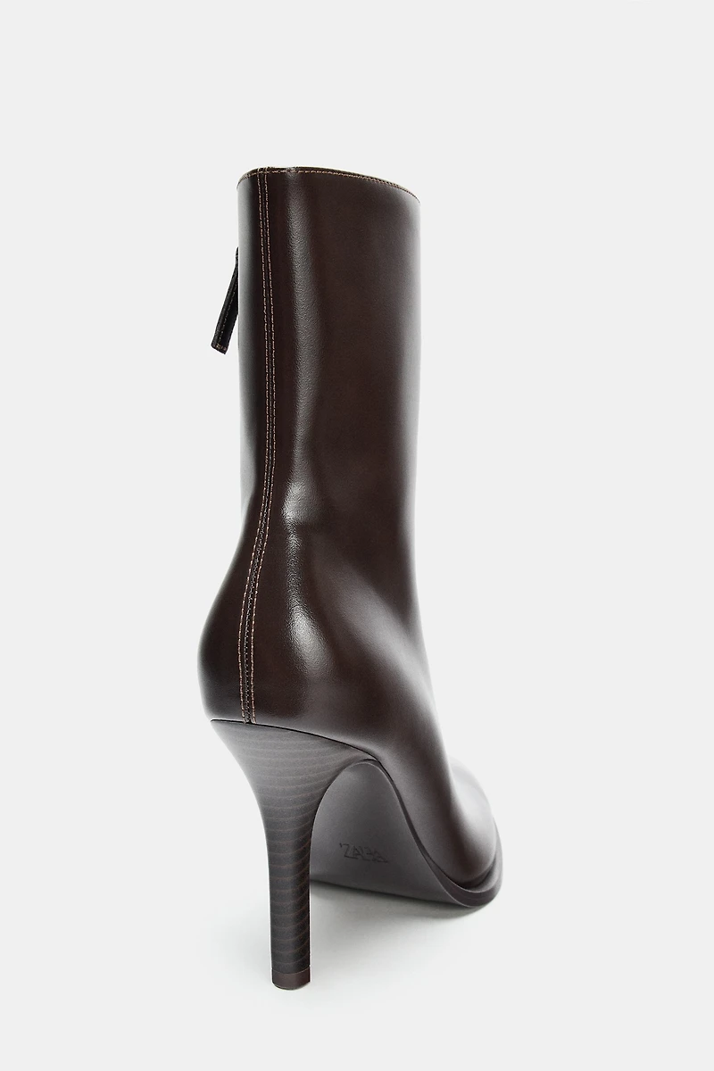 HIGH HEELED ANKLE BOOTS