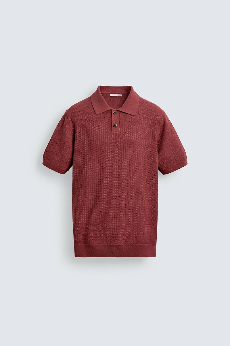 POLO EN MAILLE REGULAR FIT STRUCTURÉ