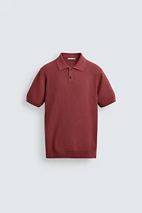 POLO EN MAILLE REGULAR FIT STRUCTURÉ