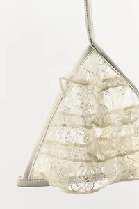 SOUTIEN-GORGE TRIANGULAIRE DENTELLE À VOLANTS