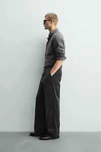 PLEATED CORDUROY PANTS