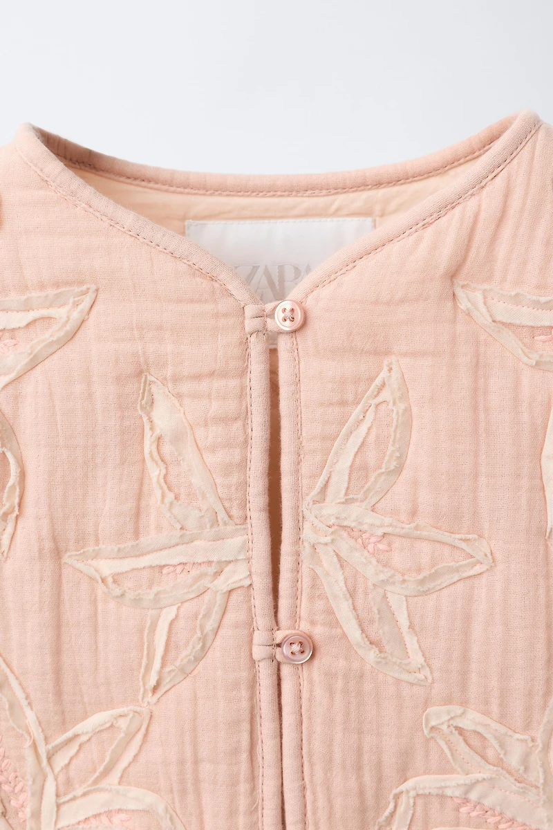 EMBROIDERED FLOWERS JACKET