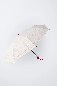 HEART PRINT FOLDING UMBRELLA