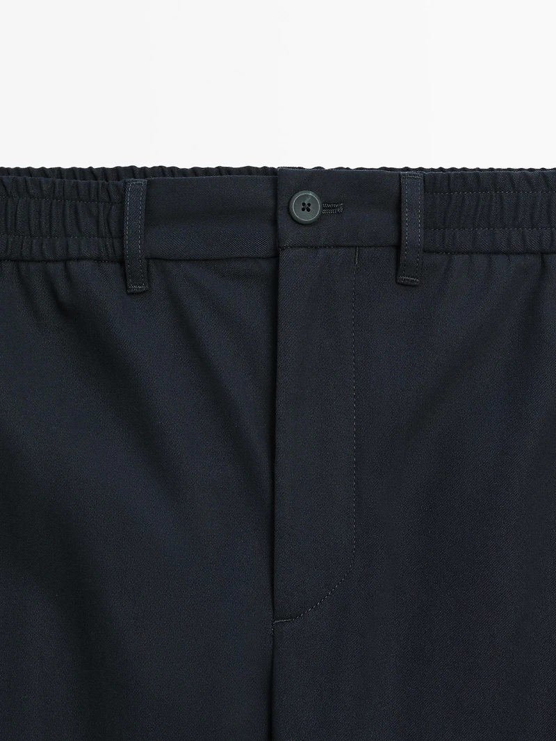 100% cotton jogger fit trousers