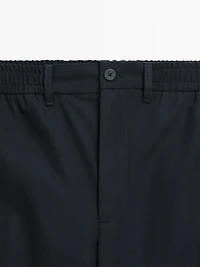 100% cotton jogger fit trousers