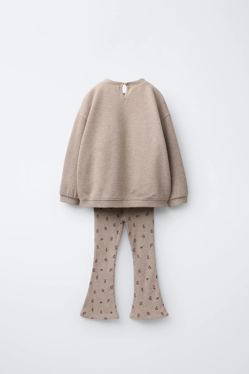 SOFT TOUCH FLARE T-SHIRT AND LEGGINGS SET