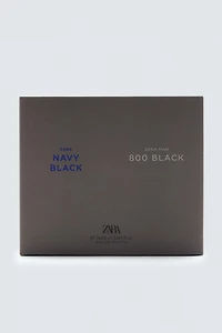 MAN NAVY BLACK + ZARA MAN 800 BLACK EDT 2X 90 ML (3.0 FL. OZ).