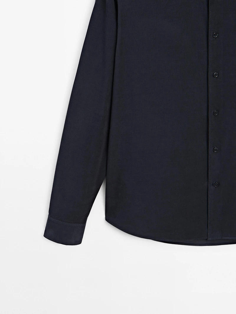 Regular fit needlecord shirt