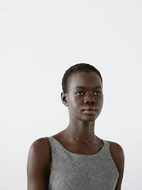 Linen fluid sleeveless dress