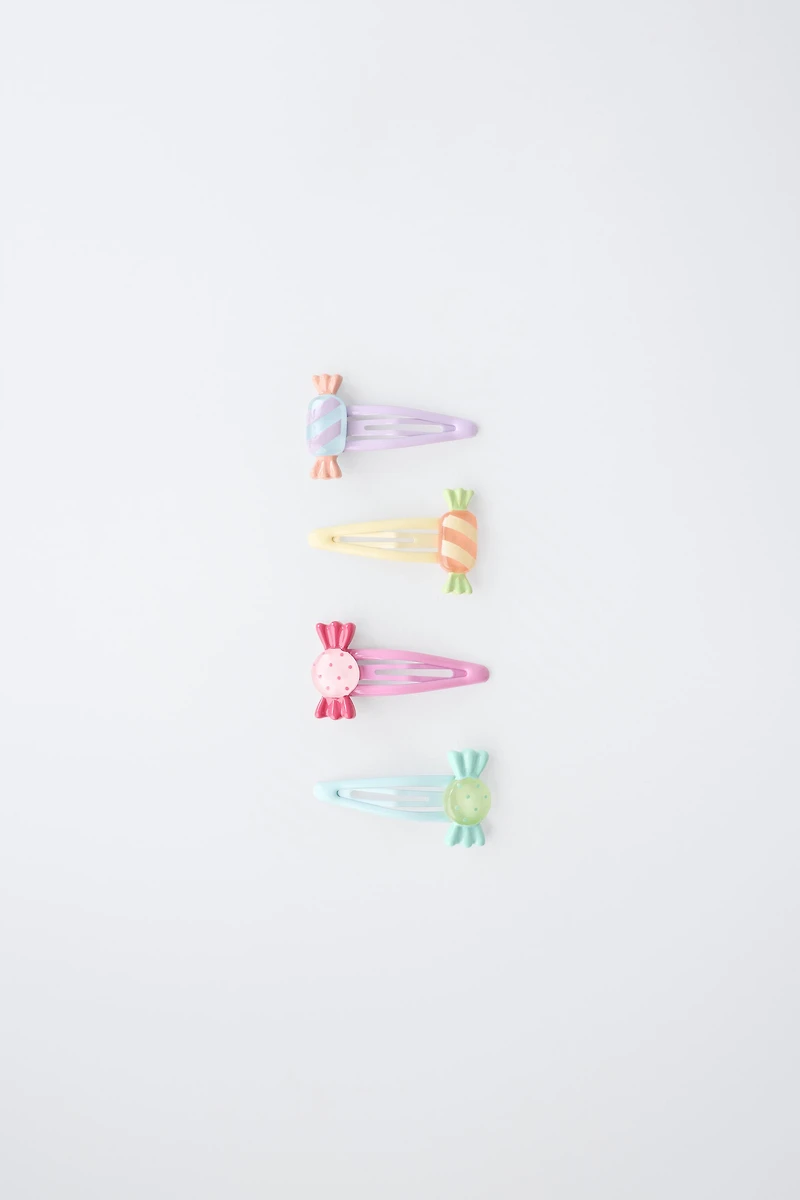 PACK OF FOUR CANDY HAIR CLIPS