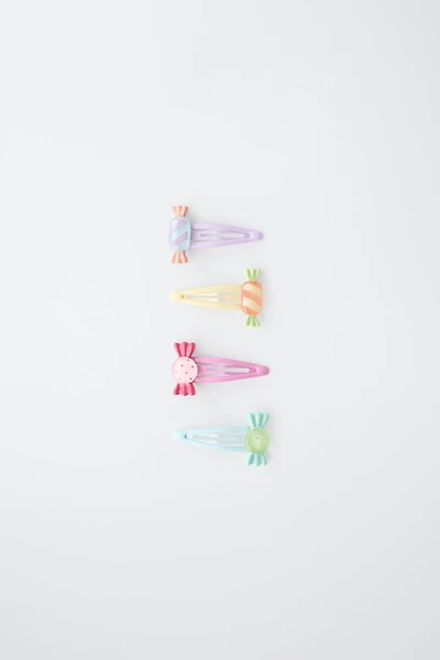 PACK OF FOUR CANDY HAIR CLIPS