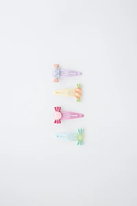 PACK OF FOUR CANDY HAIR CLIPS