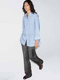 Chemisier à rayures en coton mélang