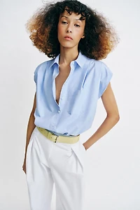 BALLOON CROPPED SHIRT