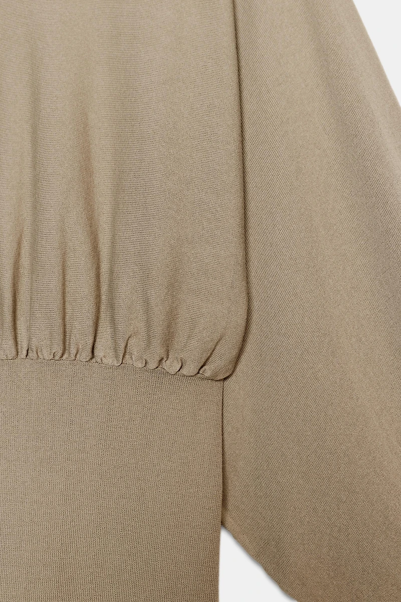 FITTED HEM PUFF KNIT JUMPER