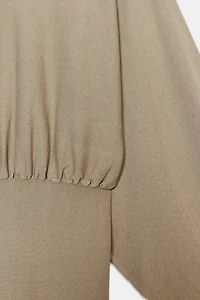 FITTED HEM PUFF KNIT JUMPER