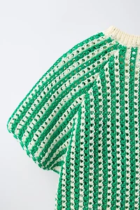 T-SHIRT EN MAILLE À RAYURES