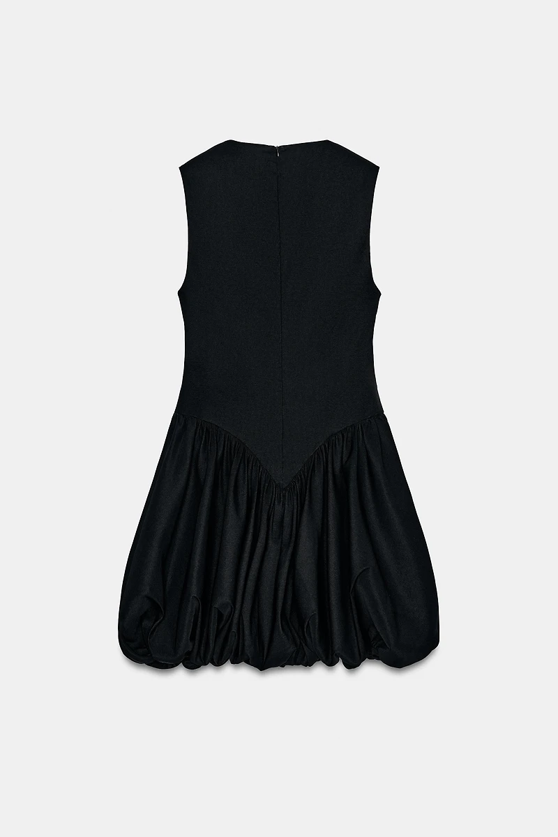 SHORT BALLOON EFFECT DRESS