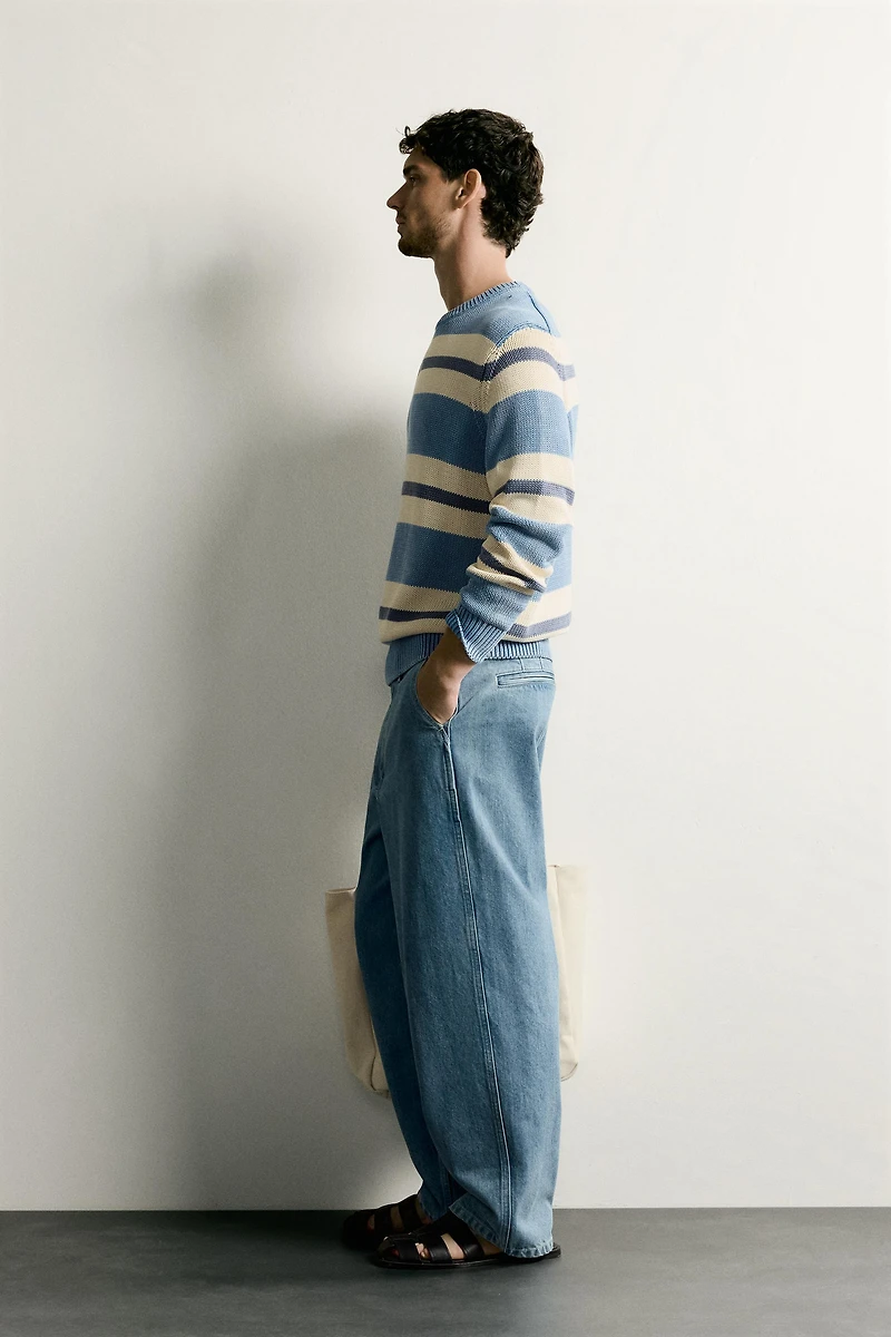 STRAIGHT FIT DENIM CHINO PANTS