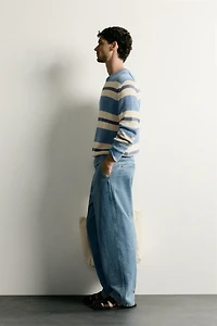 STRAIGHT FIT DENIM CHINO PANTS